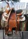 10'' Childs Western Silver Show Saddle Tooled Leather Sqh With Breast Collar