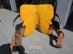 10'' Childs western silver show Saddle tooled leather SQH with breast collar