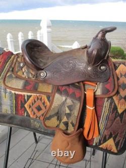 12'' 224 big horn Western Trail pony saddle PONY BARS with tapaderos & stirrups