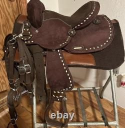 12 Children's Western Saddle, Brown, Traditional, Pony