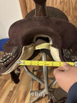 12 Children's Western Saddle, Brown, Traditional, Pony