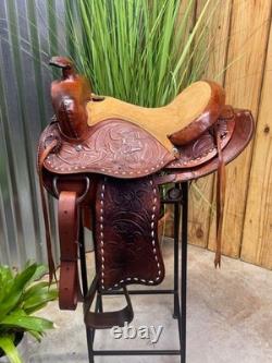 12 Kids Tooled Leather Western Pony Saddle