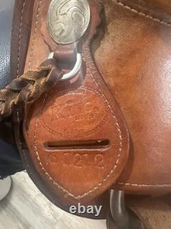 12 King Series Bear Trap Children's Western Saddle, Brown Leather