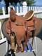 12'' Sq H Bars Santa Fe Saddlery Leather Western Barrel /trail Saddle Sqh Bars