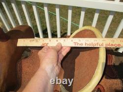 12'' SQ H BARS SANTA FE Saddlery leather western Barrel /trail saddle SQH BARS