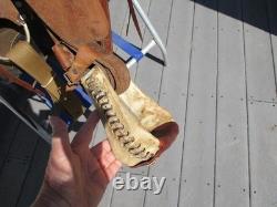 12'' SQ H BARS SANTA FE Saddlery leather western Barrel /trail saddle SQH BARS