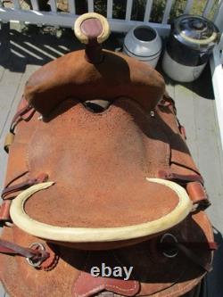 12'' SQ H BARS SANTA FE Saddlery leather western Barrel /trail saddle SQH BARS