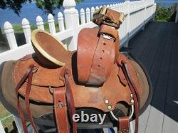12'' SQ H BARS SANTA FE Saddlery leather western Barrel /trail saddle SQH BARS