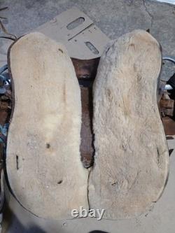 12 Tall Tooled Leather Floral Western Saddle vintage