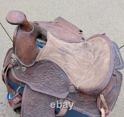12'' Youth Kids Pony Brown Leather Western Trail Saddle Horse Pony