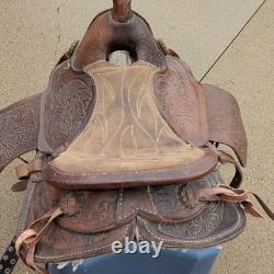 12'' Youth Kids Pony Brown Leather Western Trail Saddle Horse Pony