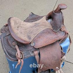 12'' Youth Kids Pony Brown Leather Western Trail Saddle Horse Pony