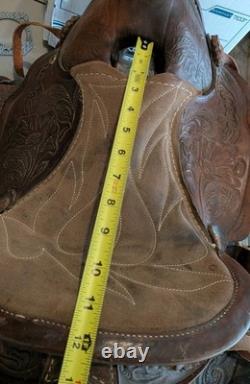 12'' Youth Kids Pony Brown Leather Western Trail Saddle Horse Pony