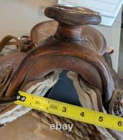 12'' Youth Kids Pony Brown Leather Western Trail Saddle Horse Pony