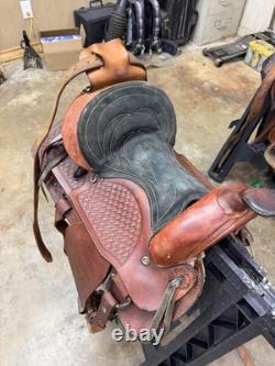 12 Youth Leather Pleasure/Trail Saddle, Traditional Western Design