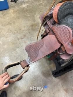 12 Youth Leather Pleasure/Trail Saddle, Traditional Western Design