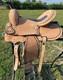 12 Youth Western Barrel Saddle Rough Out Leather Withblack Buckstitching