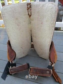 12'' youth kids Pony Brown leather western trail saddle pony BARS