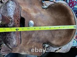 12inch Double T Saddlery Youth Western Saddle Tooled Leather