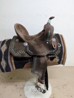 13.5 Inch Used Whinney Wear Western Barrel Saddle 1068-11212