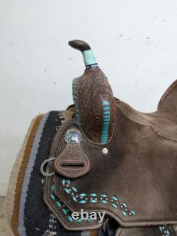 13.5 Inch Used Whinney Wear Western Barrel Saddle 1068-11212