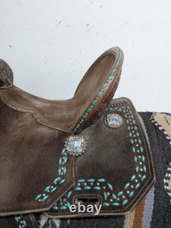 13.5 Inch Used Whinney Wear Western Barrel Saddle 1068-11212