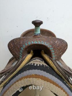 13.5 Inch Used Whinney Wear Western Barrel Saddle 1068-11212