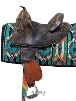 13.5 Used Bob Marshall Western Treeless Barrel Saddle 529-3494