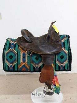 13.5 Used Bob Marshall Western Treeless Barrel Saddle 529-3494