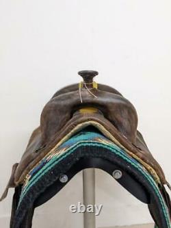 13.5 Used Bob Marshall Western Treeless Barrel Saddle 529-3494