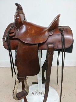 13.5 Used Brad McClellan Western Ranch Saddle 2-1320