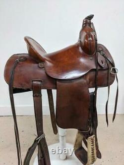 13.5 Used Brad McClellan Western Ranch Saddle 2-1320