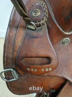 13.5 Used Brad McClellan Western Ranch Saddle 2-1320