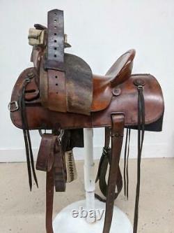 13.5 Used Brad McClellan Western Ranch Saddle 2-1320