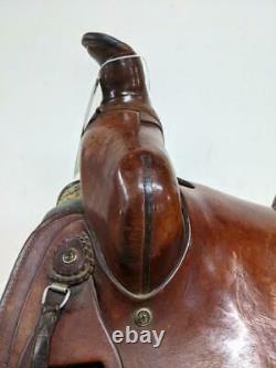 13.5 Used Brad McClellan Western Ranch Saddle 2-1320