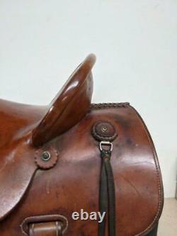 13.5 Used Brad McClellan Western Ranch Saddle 2-1320