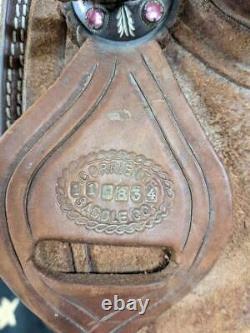 13.5 Used Corriente Western Ranch Saddle 2-1290