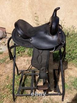 13 Bighorn 113 Synthetic Cordura and Leather Western Round Skirt Barrel Saddle