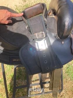13 Bighorn 113 Synthetic Cordura and Leather Western Round Skirt Barrel Saddle