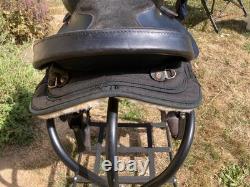 13 Bighorn 113 Synthetic Cordura and Leather Western Round Skirt Barrel Saddle