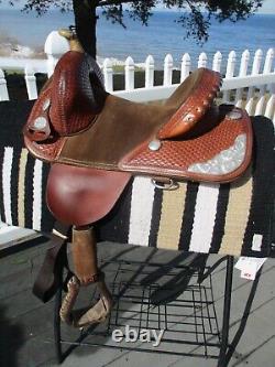 13'' Bob Mrshall Genuine sports series treeless barrel saddle Brown leather