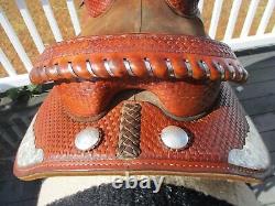 13'' Bob Mrshall Genuine sports series treeless barrel saddle Brown leather