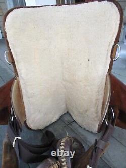 13'' Bob Mrshall Genuine sports series treeless barrel saddle Brown leather