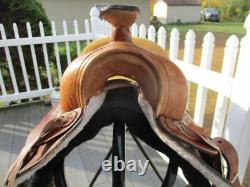 13'' CHILDRENS YOUTH Brown leather western trail saddle SQH BARS