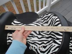 13'' Double T QH BARS YOUTH Western Light Weight Synthetic Zebra stripe Saddle