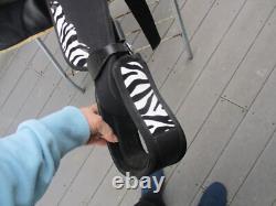 13'' Double T QH BARS YOUTH Western Light Weight Synthetic Zebra stripe Saddle