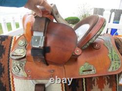 13'' FQH BARS #73 Circle A American Saddlery leather western Camo Barrel saddle