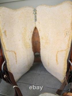 13'' FQH BARS #73 Circle A American Saddlery leather western Camo Barrel saddle