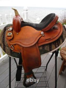 13'' Fqh Bars Bar J Signature Series Youth Leather Barrel Saddle Made In USA