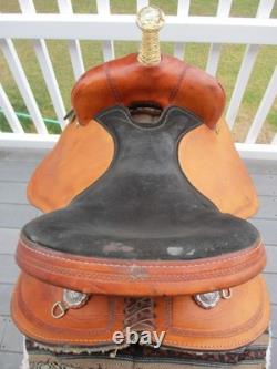 13'' Fqh Bars Bar J Signature Series Youth Leather Barrel Saddle Made In USA